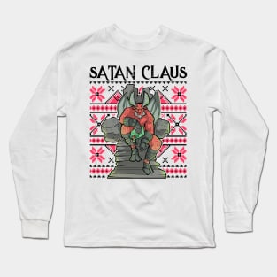 Ugly Christmas Satan Claus Satanic Santa Gothic Occult Goth Long Sleeve T-Shirt